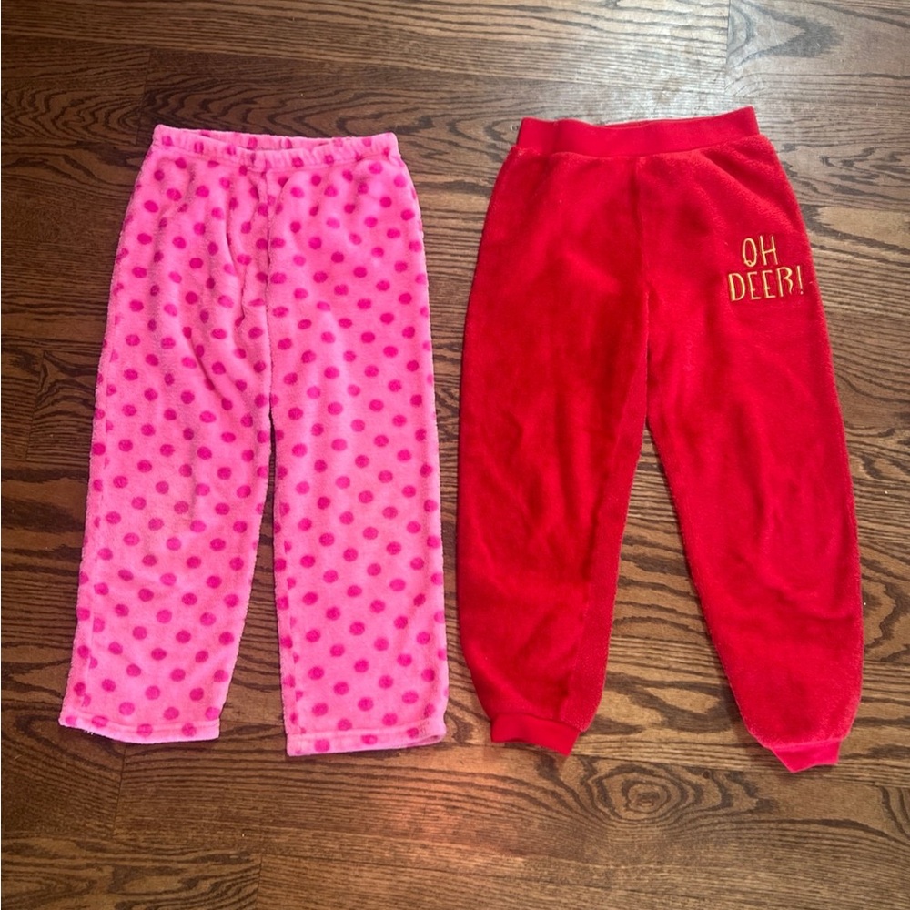 7/8 fuzzy pajama pants